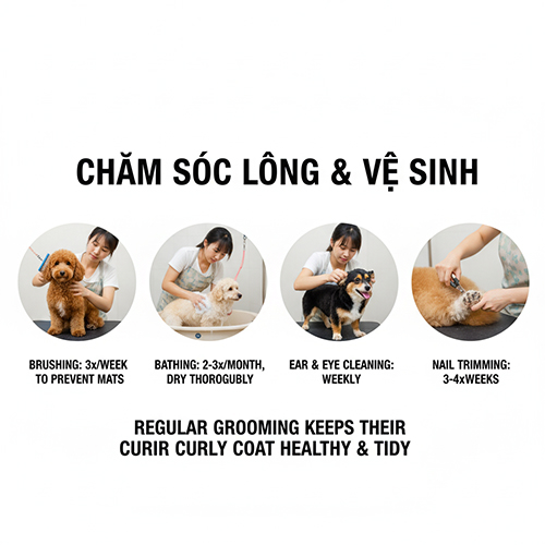 Chăm sóc lông và vệ sinh cho Corgidoodle – chải lông, tắm, vệ sinh tai mắt và cắt móng định kỳ