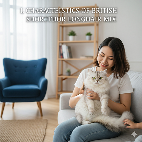 Người phụ nữ Việt Nam bế mèo Anh lông ngắn lai Anh lông dài lông trắng dày mượt trong phòng khách sáng