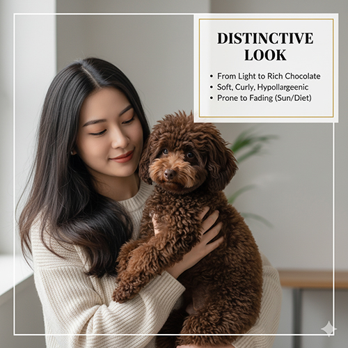 Đặc điểm ngoại hình chó Poodle nâu – từ nâu đỏ đến socola
