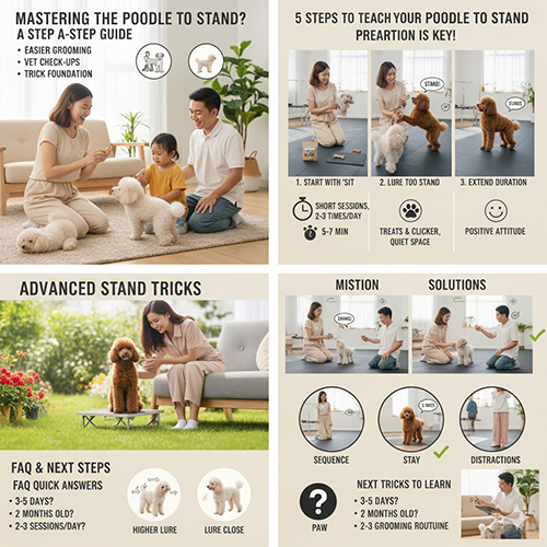 Dạy chó Poodle đứng – hướng dẫn chi tiết từng bước huấn luyện cơ bản