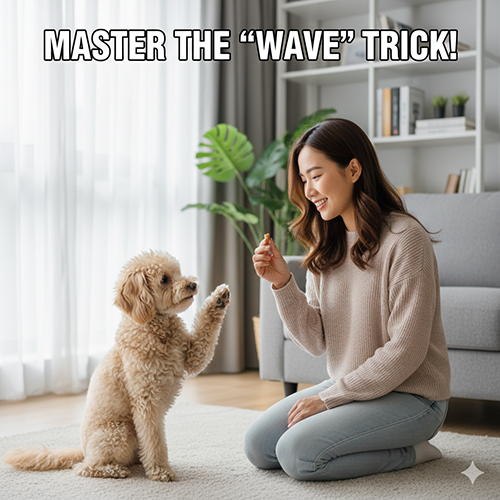 Dạy chó Poodle vẫy tay chào – trick đáng yêu và dễ tập