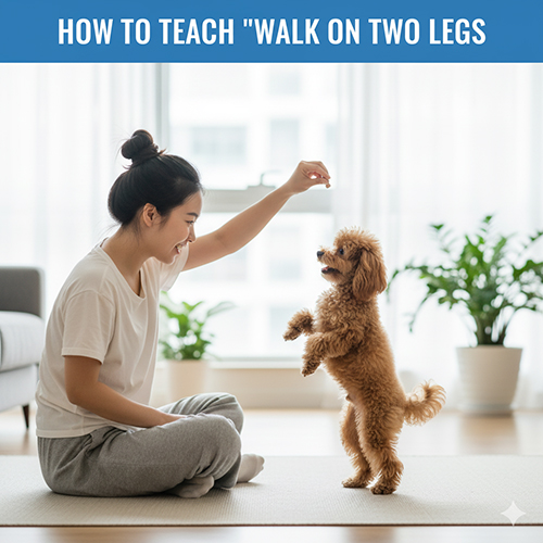 Cách dạy Poodle đi bằng 2 chân để tạo trick vui và tăng gắn kết với chủ