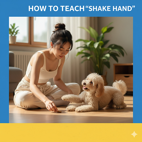 Cách dạy Poodle lệnh bắt tay (Shake) để tăng tương tác và tạo thói quen đáng yêu
