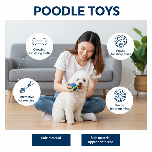 Đồ chơi cho chó Poodle – bóng cao su, xương gặm nhai, dây kéo co, đồ chơi trí tuệ