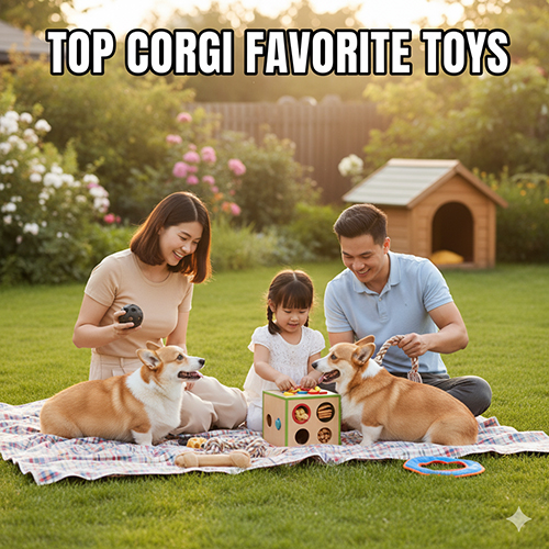 Top đồ chơi chó Corgi yêu thích nhất – Bóng cao su, rope toy, puzzle toy, xương gặm, frisbee mềm