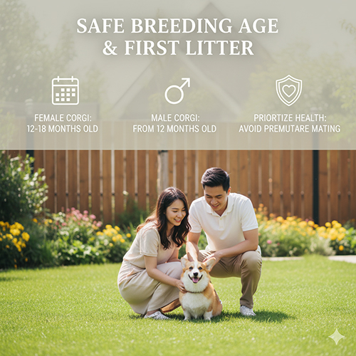 Độ tuổi sinh sản an toàn của chó Corgi và lần đẻ đầu tiên