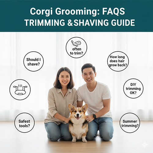 FAQ về cắt tỉa và cạo lông chó Corgi: có nên cạo lông, tần suất tỉa, thời gian mọc lại, dụng cụ và spa