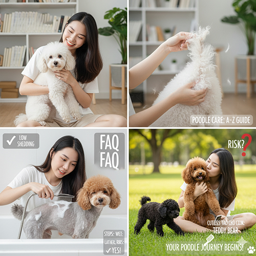 FAQ chăm sóc chó Poodle – cắt lông bao lâu, có nên cạo lông, có cần sấy sau khi tắm