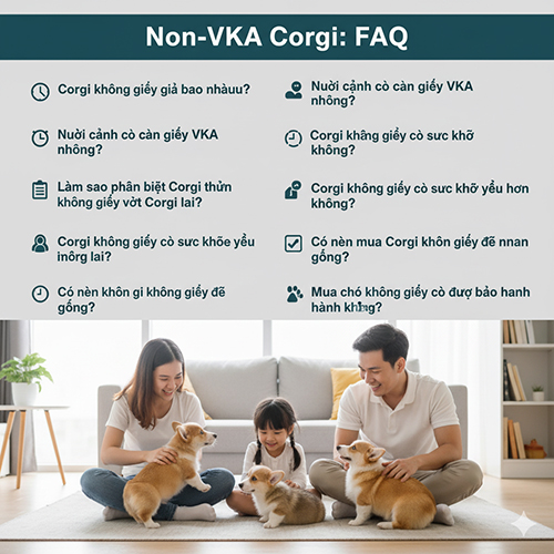 Câu hỏi thường gặp về chó Corgi không giấy tại Việt Nam năm 2025