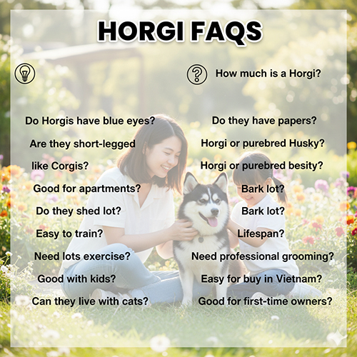 FAQ – Giải đáp thắc mắc thường gặp về Corgi lai Husky (Horgi)