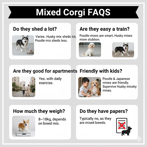 ❓ FAQ – Giải đáp thắc mắc thường gặp về Corgi lai