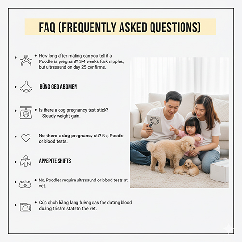 FAQ 🐩 – Câu hỏi thường gặp về dấu hiệu mang thai ở chó Poodle