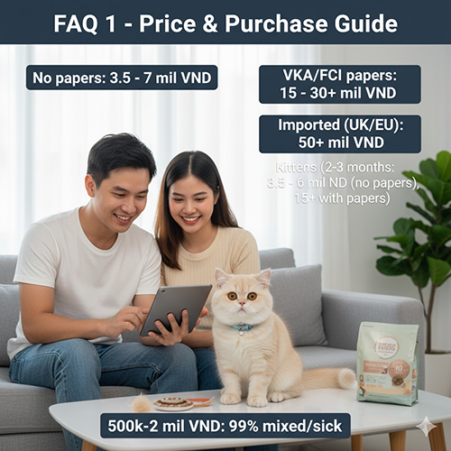 FAQ giá mèo Anh lông ngắn – bảng giá và hướng dẫn mua bán tại Việt Nam
