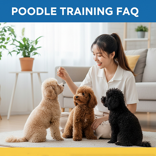 FAQ huấn luyện Poodle: thời gian tiến bộ, số buổi tập, giảm phụ thuộc bánh thưởng, xử lý khi sủa và thời điểm học trick nâng cao