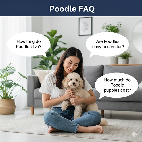 FAQ chó Poodle – tuổi thọ, cách nuôi và giá Poodle con