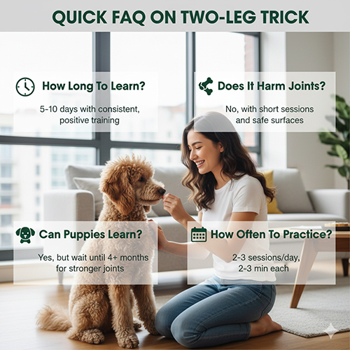 Câu hỏi thường gặp khi dạy chó Poodle đi bằng 2 chân