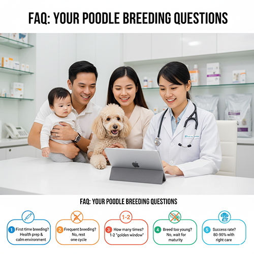 Giải đáp thắc mắc thường gặp khi phối giống chó Poodle