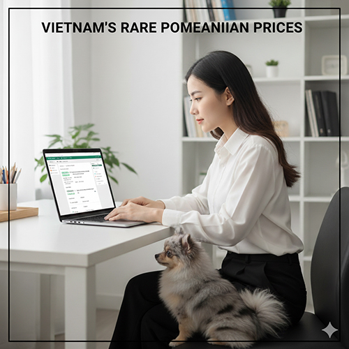 Giá chó Phốc Sóc màu hiếm tại Việt Nam 2025 – Pom Blue Merle, Chocolate, Black & Tan