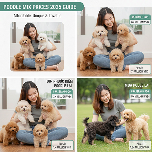 Giá chó Poodle lai 2025 – Tổng hợp bảng giá và lưu ý khi mua