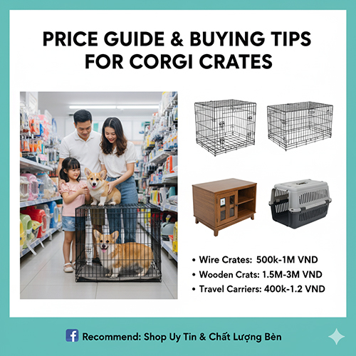 Bảng giá chuồng cho chó Corgi và mẹo chọn mua uy tín, bền chắc