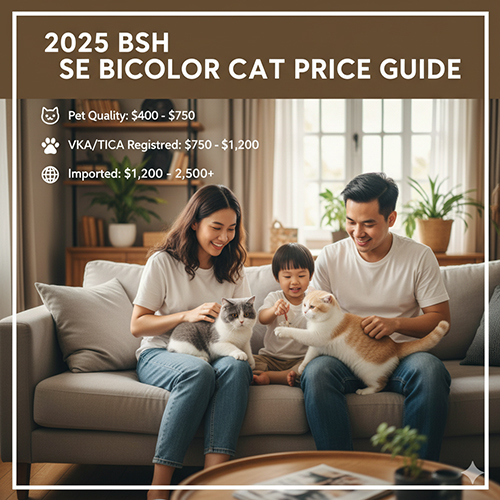 Giá mèo Anh lông ngắn bicolor mới nhất năm 2025 với bảng giá chi tiết theo chất lượng, giấy tờ và nhập khẩu