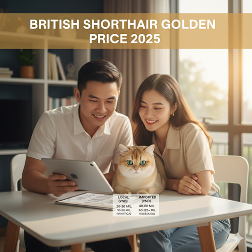 Giá mèo Anh lông ngắn golden 2025 – bảng giá chi tiết trong nước và nhập khẩu