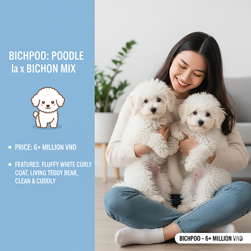 Giá chó Poodle lai Bichon 2025 – Bichpoo từ 6 triệu đồng