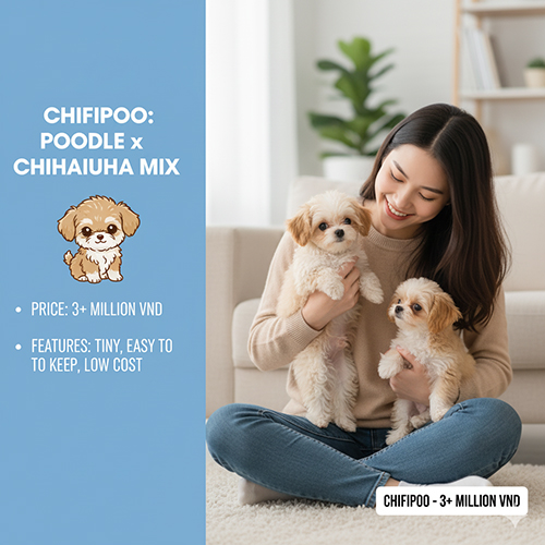 Giá chó Poodle lai Chihuahua 2025 – Chipoo từ 3 triệu đồng
