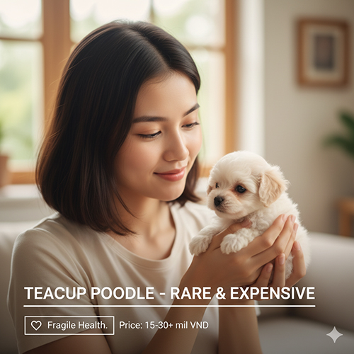 Giá Teacup Poodle 2025 – Size nhỏ nhất, hiếm và đắt nhất tại Việt Nam