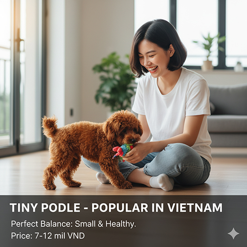 Giá Tiny Poodle 2025 – Size nhỏ gọn, phổ biến và được yêu thích tại Việt Nam