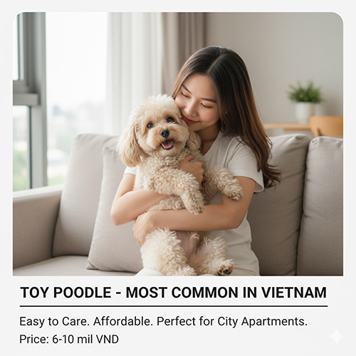 Giá Toy Poodle 2025 – Size phổ biến nhất tại Việt Nam, dễ chăm sóc và phù hợp căn hộ