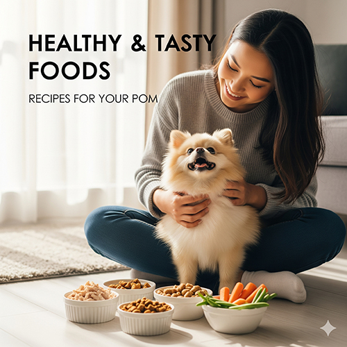 Gợi ý đồ ăn bổ dưỡng cho chó Phốc Sóc gồm hạt cao cấp, pate tự nấu, snack tự nhiên, rau củ trái cây và sữa chua không đường