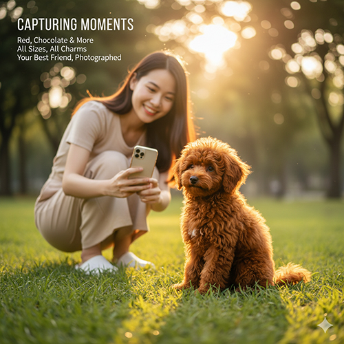 Hình ảnh chó Poodle nâu – Toy, nâu đỏ, socola