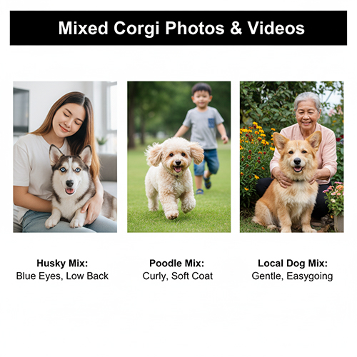 Hình ảnh & video Corgi lai – Husky mix, Poodle mix, chó cỏ mix