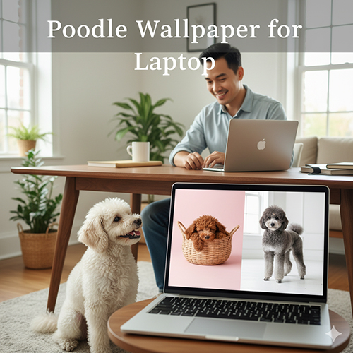 Hình nền chó Poodle dễ thương cho laptop và máy tính để bàn