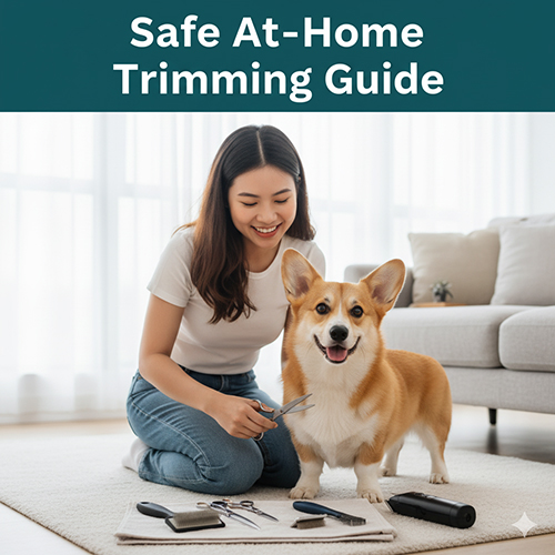 Hướng dẫn cắt tỉa lông chó Corgi an toàn tại nhà với kéo, tông đơ và lược grooming