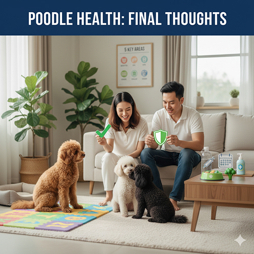 Kết luận về sức khỏe và bệnh thường gặp ở chó Poodle – phòng bệnh hơn chữa bệnh