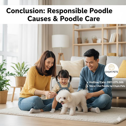 Kết luận về chó Poodle bị nôn và đi ngoài – chăm sóc và phòng ngừa tại Chạm Pets