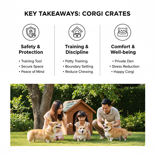 Lợi ích chính của chuồng lồng cho chó Corgi: an toàn, huấn luyện và thoải mái