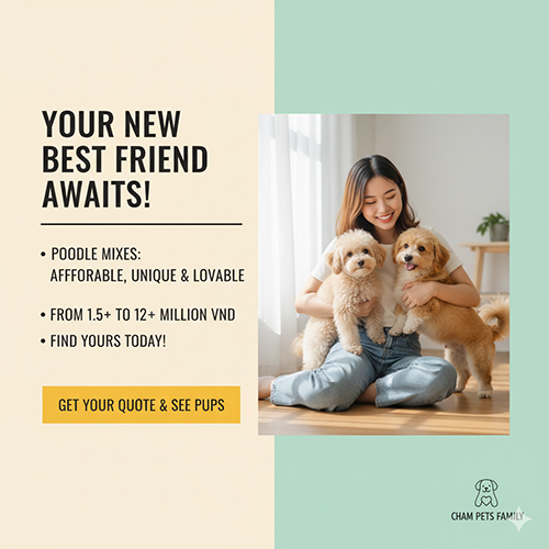 Tổng kết giá chó Poodle lai 2025 – từ 1.5 đến 12 triệu đồng