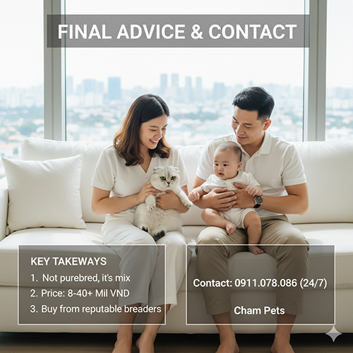 Kết luận và liên hệ mua mèo Anh lông ngắn tai cụp 2025 tại Chạm Pets