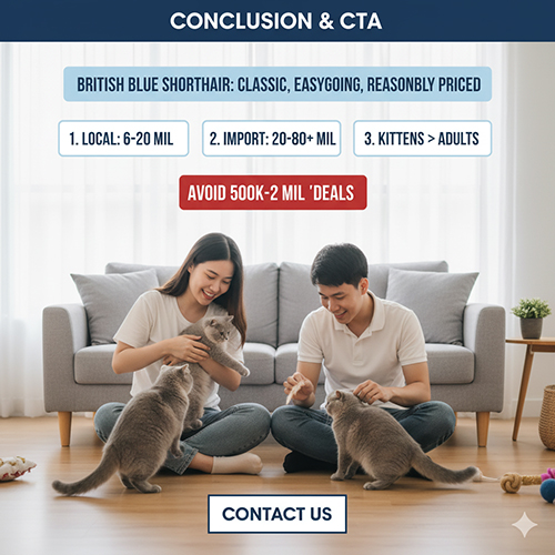 Kết luận giá mèo Anh lông ngắn xám xanh năm 2025