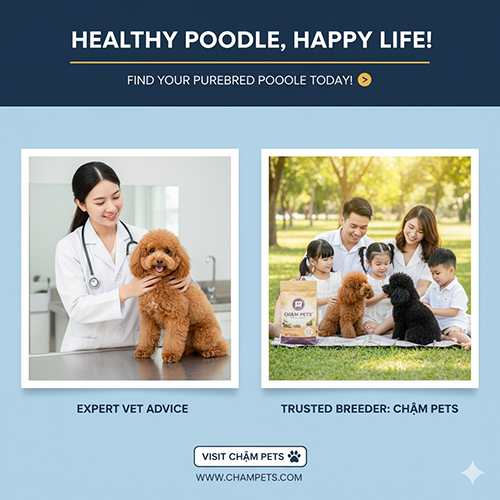 Kết luận & lời khuyên dinh dưỡng cho Poodle – chọn thực phẩm an toàn và mua Poodle thuần chủng tại Chạm Pets