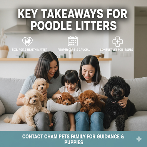 Kết luận về số con mỗi lứa ở chó Poodle và lời khuyên chăm sóc mẹ con