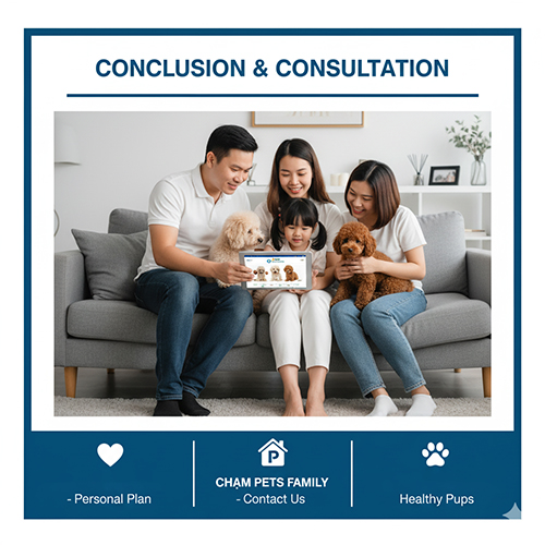 Kết luận và tư vấn phối giống Poodle – chuẩn bị thể trạng, tính ngày chuẩn, chăm sóc sau phối