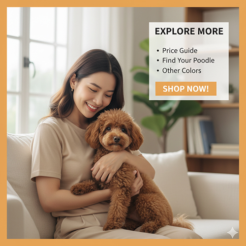 Kết luận và CTA chó Poodle nâu – màu nâu đỏ và socola