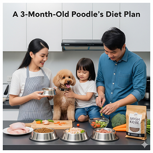 Khẩu phần ăn cho Poodle 3 tháng tuổi – lượng ăn và số bữa hợp lý