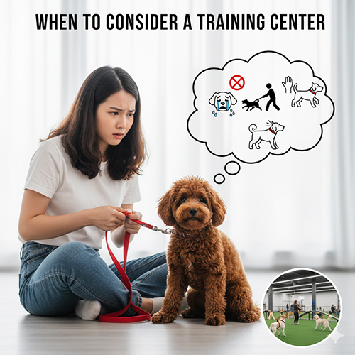 Khi nào nên cân nhắc đưa chó Poodle đến trung tâm huấn luyện chuyên nghiệp