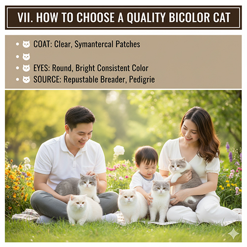 Kinh nghiệm chọn mua mèo Anh lông ngắn bicolor chuẩn đẹp với lông đối xứng, mắt sáng và nguồn trại uy tín