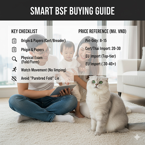 Kinh nghiệm chọn mua mèo Anh lông ngắn tai cụp năm 2025